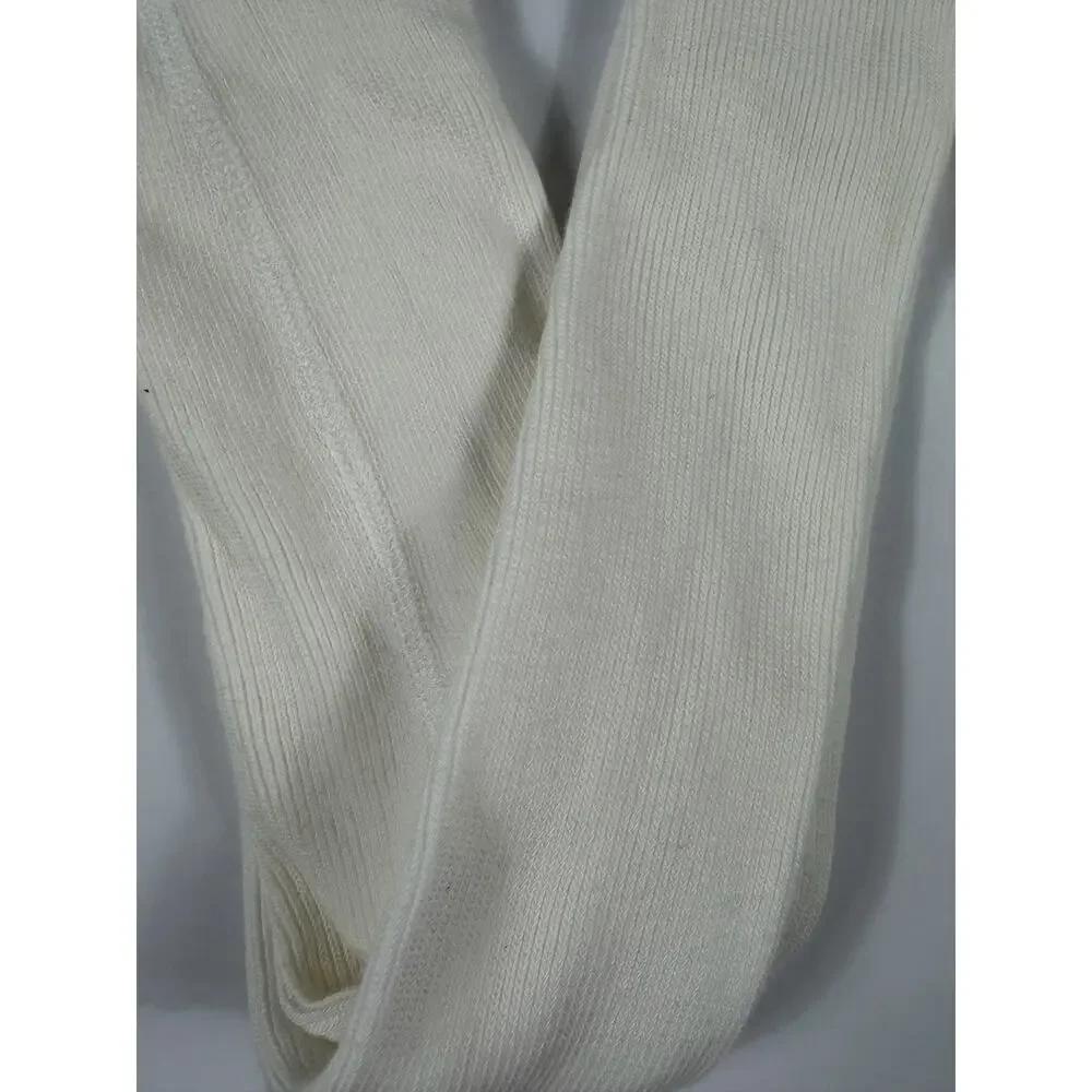 Hanna Andersson Girls Footed Cotton Tights Ivory White Size 8 Fits like size 14